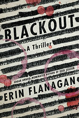 A book cover with the title blackout written in red.